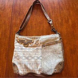Myra Bag Southwestern/Cowhide Shoulder Crossbody Shoulder Handbag